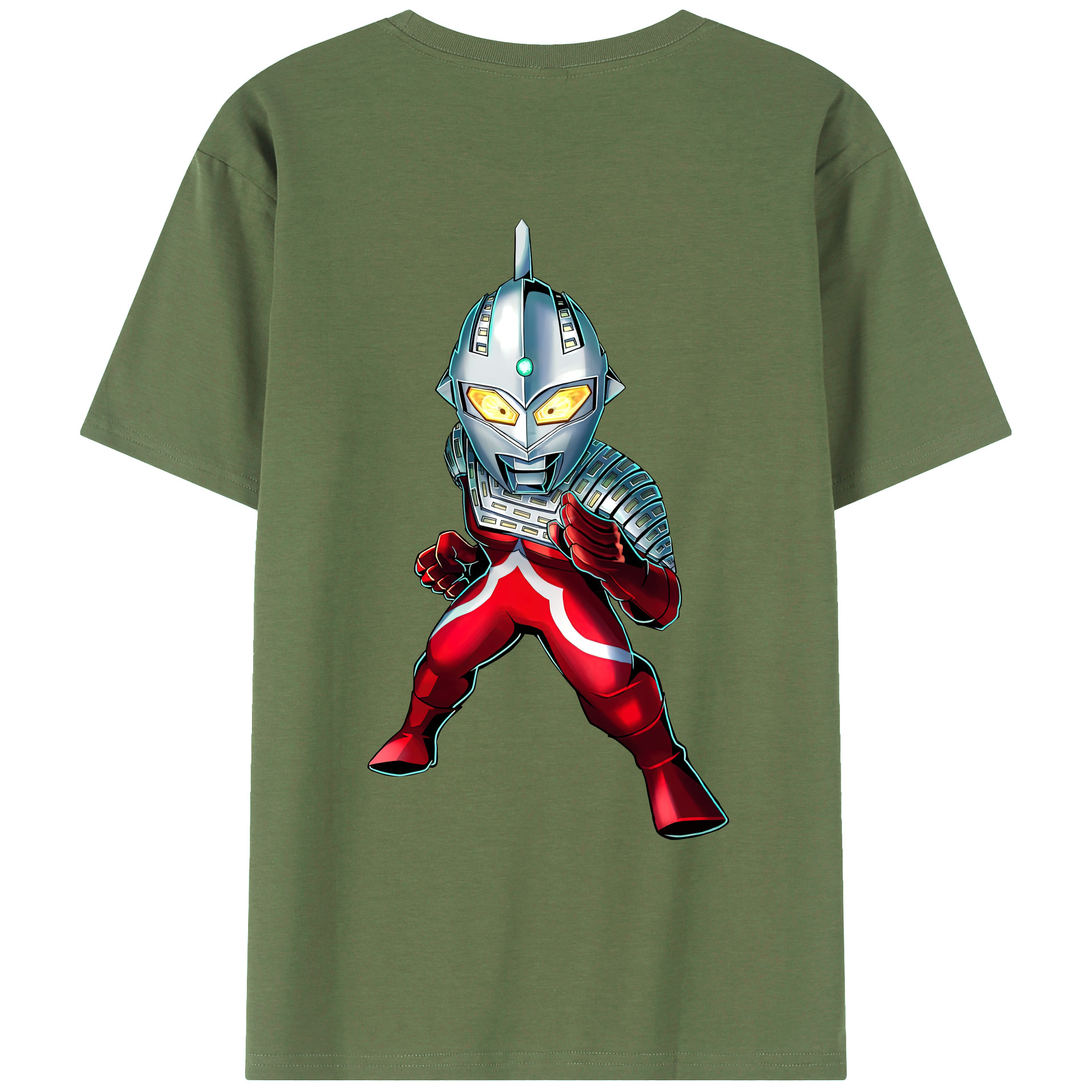 （画像用） ウルトラマン Ultraman 綿100％ メンズ半袖Tシャツ（バックプリント） 通気性